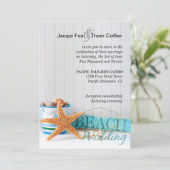 Invitation Mariage officieux de plage de Starfish (Debout devant)