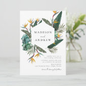 Invitation Mariage Oiseau de Paradis Aquarelle (Debout devant)