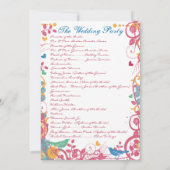 Invitation Mariage Oiseau Fleur de Bleuet Sauvage Bleue (Dos)