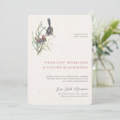 Invitation Mariage Oiseaux Amoureux Fun (Debout devant)