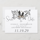 Invitation Mariage Oiseaux de l'Amour de la Forêt Enchantée (Devant)