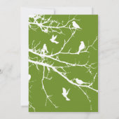 Invitation Mariage Olive Drab Inséparables personnalisable (Dos)