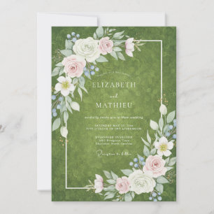 Invitation Mariage Olive Gold Blossom