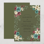 Invitation Mariage Olive Lily Moody (Devant / Derrière)