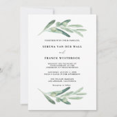 Invitation Mariage Olive rustique (Devant)