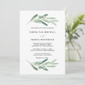 Invitation Mariage Olive rustique (Debout devant)