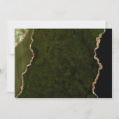 Invitation Mariage Olive Vert Or Agate Script (Dos)