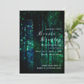 Invitation Mariage Olive Verte Forêt Lumineuse (Debout devant)