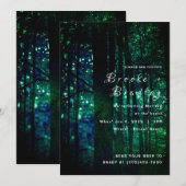 Invitation Mariage Olive Verte Forêt Lumineuse (Devant / Derrière)