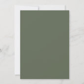 Invitation Mariage Olive White Rose (Dos)