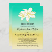 Invitation Mariage Ombre couleur sable et mer de destination (Devant / Derrière)