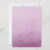 Invitation Mariage Ombre d'aquarelle rose (Dos)