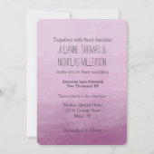 Invitation Mariage Ombre d'aquarelle rose (Devant)