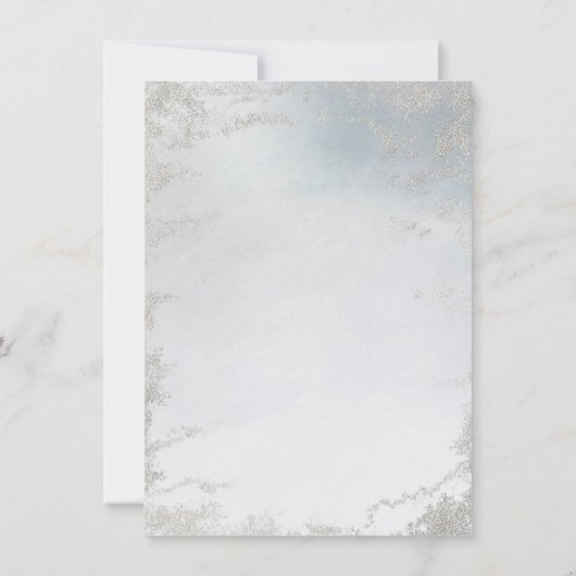 Invitation Mariage Ombre Dusty Blue Frosted Silver Foil Luxe (Dos)