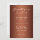 Invitation Mariage Ombre foncé en cuivre brossé (Devant)