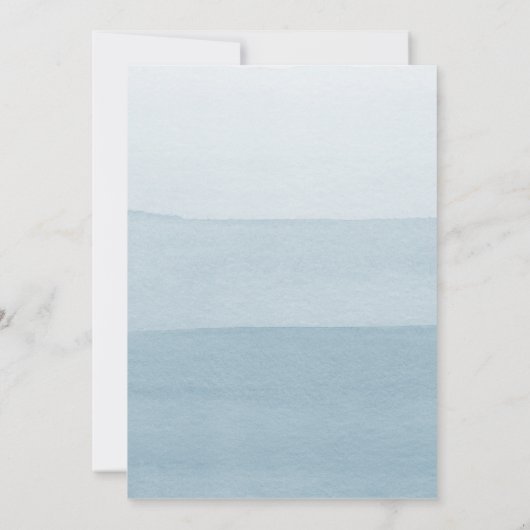 Invitation Mariage Ombre simple bleu Dusty (Dos)