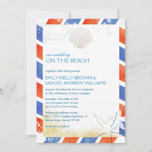 Invitation Mariage On the Beach Airmail