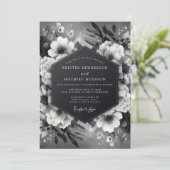 Invitation Mariage Onyx Luminous Flora (Debout devant)