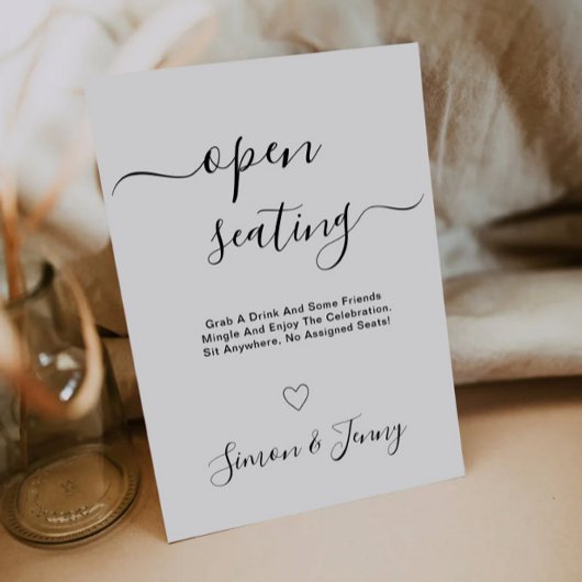 Invitation Mariage Open Seating Modèle