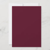 Invitation Mariage Opulence de Velours Bourguignon (Dos)