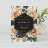 Invitation Mariage Opulence Fleur de Pêcher (Debout devant)