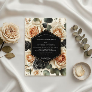 Invitation Mariage Opulence Fleur de Pêcher