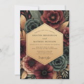 Invitation Mariage Opulence Florale Bourguignonne (Devant)