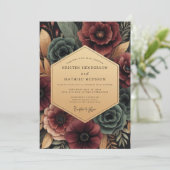 Invitation Mariage Opulence Florale Bourguignonne (Debout devant)