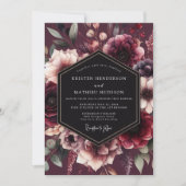 Invitation Mariage Opulence Florale Bourguignonne (Devant)