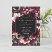 Invitation Mariage Opulence Florale Bourguignonne (Debout devant)