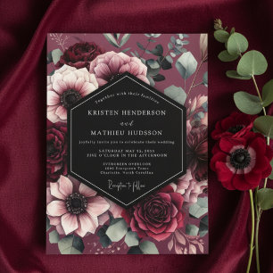 Invitation Mariage Opulence Florale Bourguignonne Maussade
