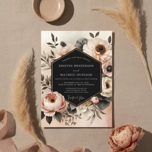 Invitation Mariage Opulence Florale Rose