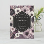 Invitation Mariage Opulent Botanique Mauve (Debout devant)