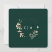 Invitation Mariage opulent dans le jardin doré (Dos)