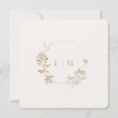 Invitation Mariage opulent dans le jardin doré (Dos)