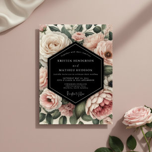 Invitation Mariage Opulent Fleur Crème