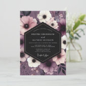 Invitation Mariage Opulent Fleur de Prunier (Debout devant)