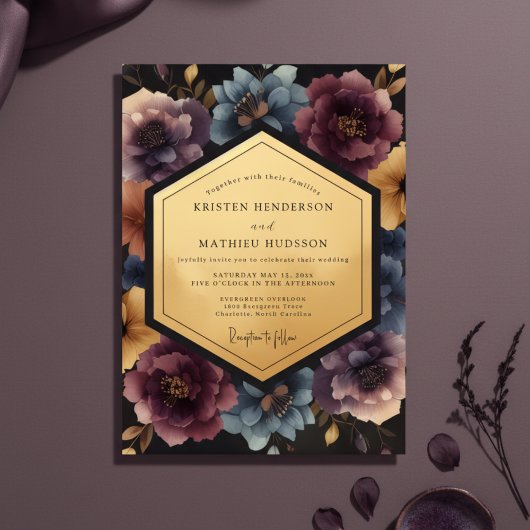 Invitation Mariage Opulent Fleur de Prunier