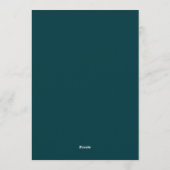 Invitation Mariage Opulent Sarcelle Mauve (Dos)
