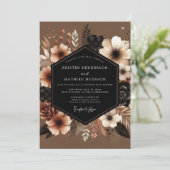 Invitation Mariage Opulent Sienne Bloom (Debout devant)