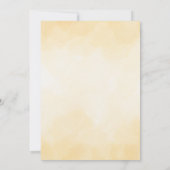 Invitation Mariage or avec aquarelle crème fleurs blanches (Dos)