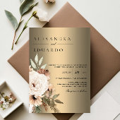 Invitation Mariage or Boho Elegance