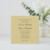Invitation Mariage or brossé doux (Debout devant)