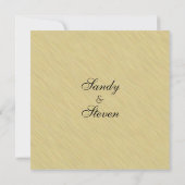 Invitation Mariage or brossé doux (Dos)