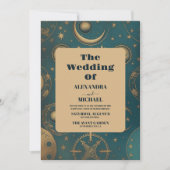 Invitation Mariage Or Céleste (Devant)