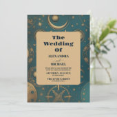 Invitation Mariage Or Céleste (Debout devant)