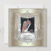 Invitation Mariage Or Élégant Argenté 2 (Devant)