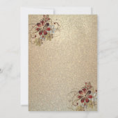 Invitation Mariage Or et Paillettes (Dos)