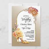 Invitation Mariage or Floral haut talon or Arch or (Devant)