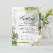 Invitation Mariage | Or Onyx Emerald Encre verte (Debout devant)